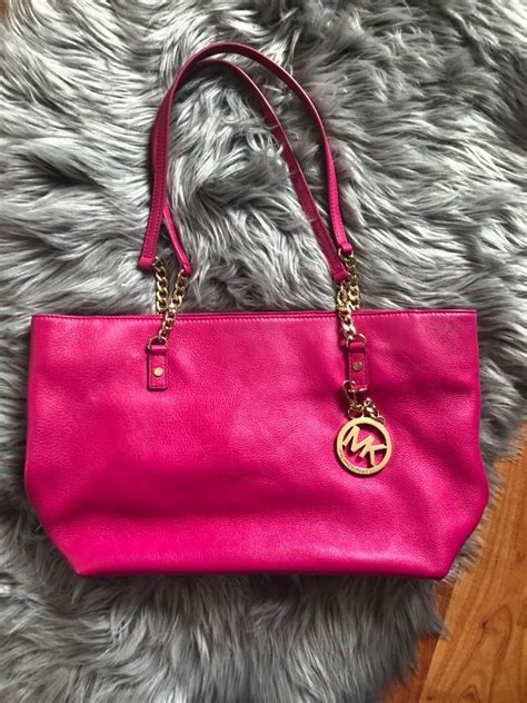 michael kors soft leather pink purse|Michael Kors hot pink.